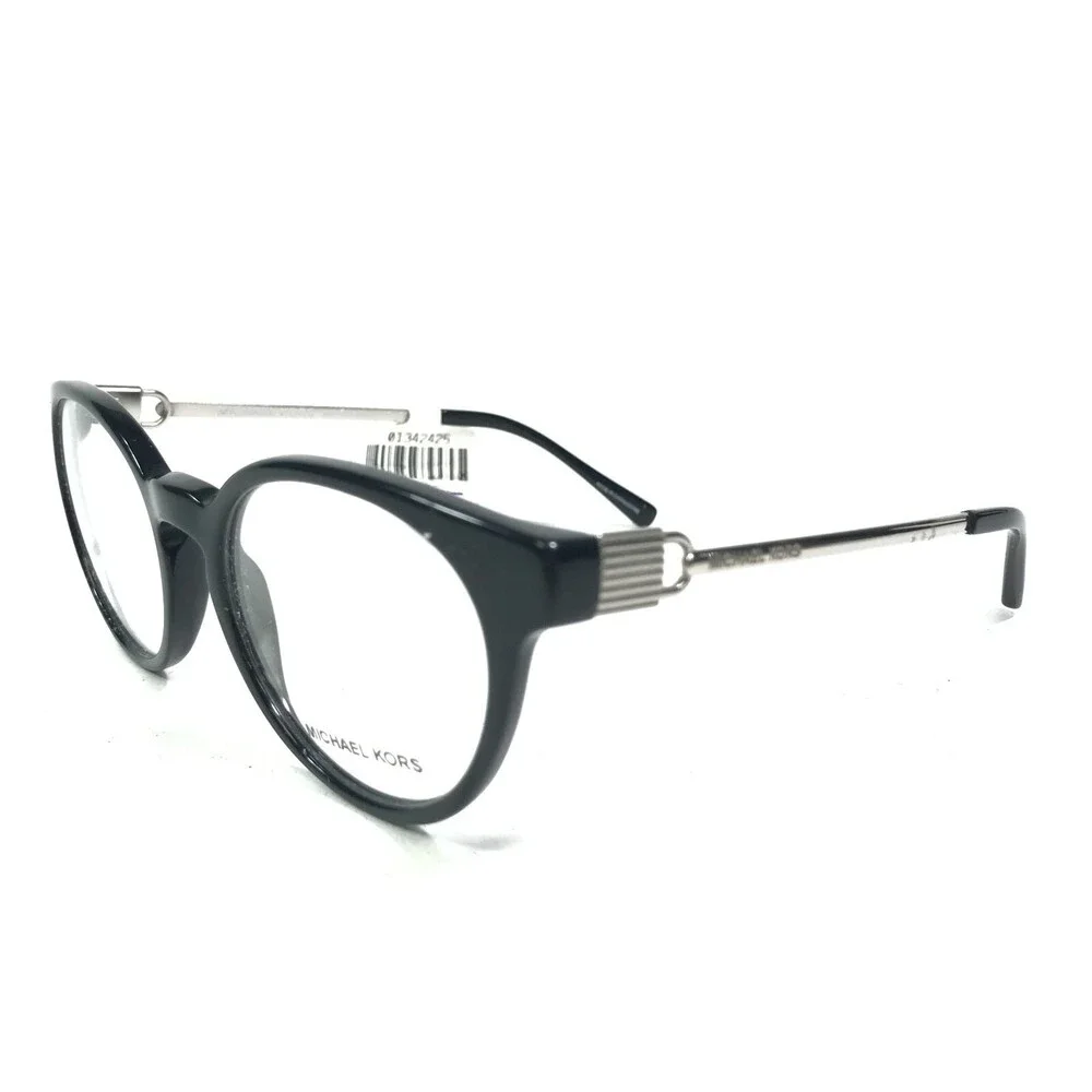 Michael Kors Eyeglasses Frames MK4048 Kea 3163 Black Silver Round 51-19-135